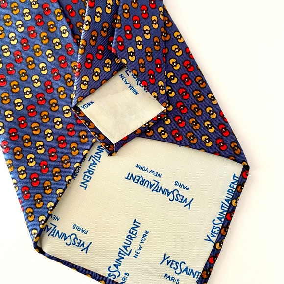 YSL Men’s Yves Saint Laurent Silk Tie - Picture 6 of 8